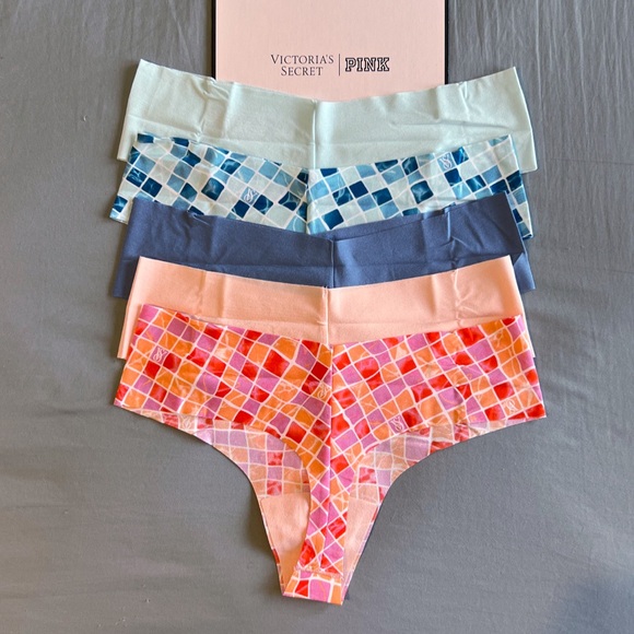 VICTORIA’S SECRET 5-Pack No Show Thong Seamless Panty Set Low Rise Size MEDIUM - Picture 9 of 12